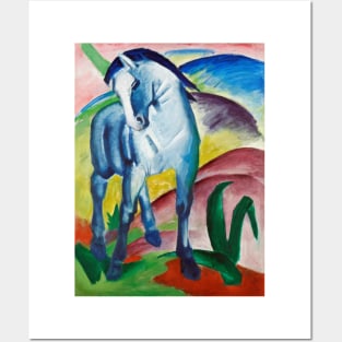 Blue horse art print by Franz Marc. Posters and Art